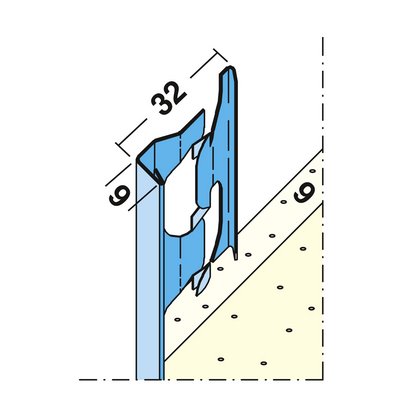 Maisch plaster end profile 9mm 2.5m 01211 250.0 - Inside