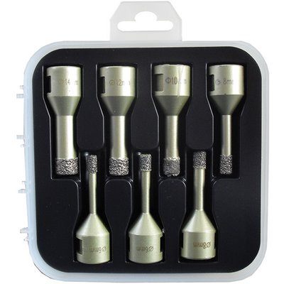 Diewe tile drill bit set M14 Ø6-14 mm 2x6/2x8/1x10/1x12/1x14 mm