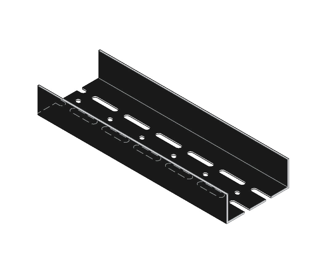 Knauf UA slotted hole C3-C5M black 100x40x2mm 4000mm