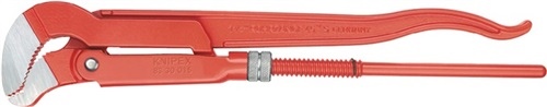 KNIPEX Pipe wrench S-jaw 420mm Ø1.5" 60mm red powder-coated - 83 30 015