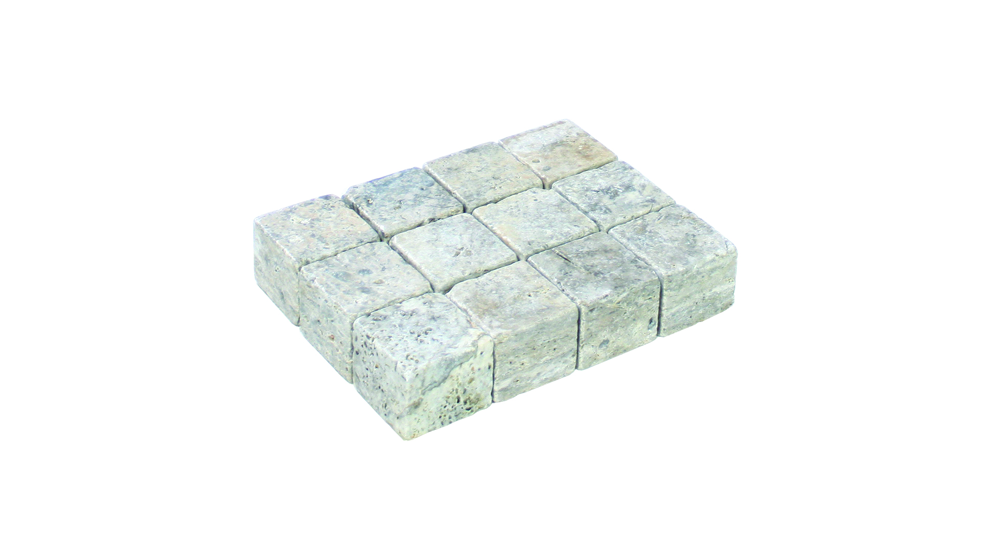 Lagotrade Travertine Silver silver-grey paving 8/8/6.2 cm