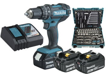 Makita Akku-Schlagbohrschrauber 18V DHP482JX13 2x3.0Ah Akkus + Ladegerät