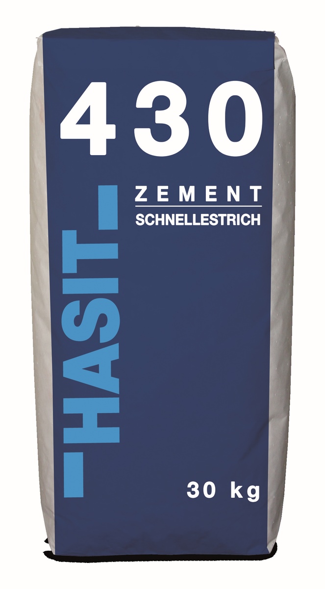 Hasit 430 quick-setting cement screed 30kg bag - ready mix
