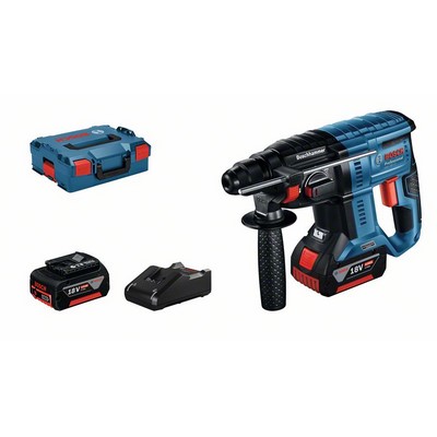 Bosch cordless rotary hammer with SDS plus GBH 18V-21 2x4.0 Ah in L-BOXX