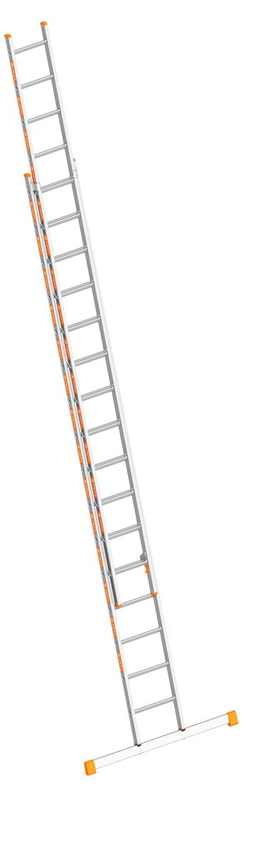 Layher TOPIC 1035 Extension ladder 2x16 rungs w. trav. Max. length 8.00m
