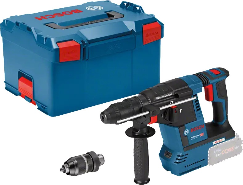 Bosch cordless rotary hammer GBH 18V-26F w. SDS plus L-BOXX