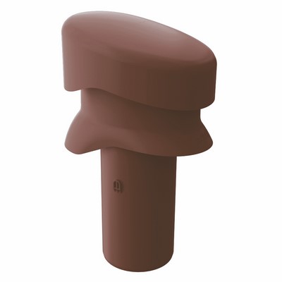Klöber Venduct® Be-/Entlüfterrohr kurz KE8026 DN100 dunkelbraun m. Regenhaube