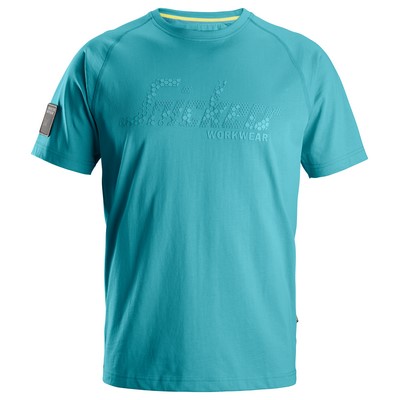 Snickers Logo T-Shirt Aqua Blue 2580 Größe M