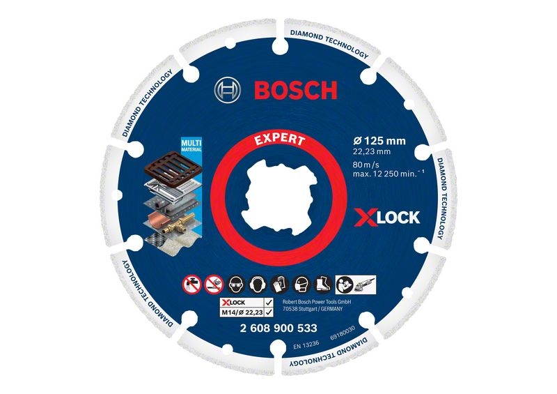 Bosch cutting disc Diamond MW Ø125x22.23mm Expert, X-LOCK