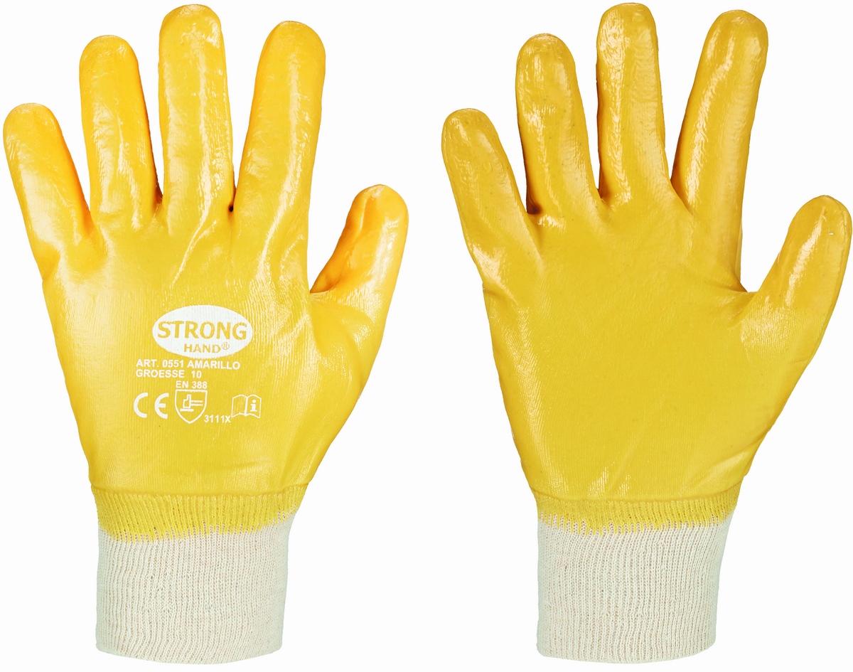 Rękawice AMARILLO STRONGHAND® nitrylowe żółte rozmiar 10