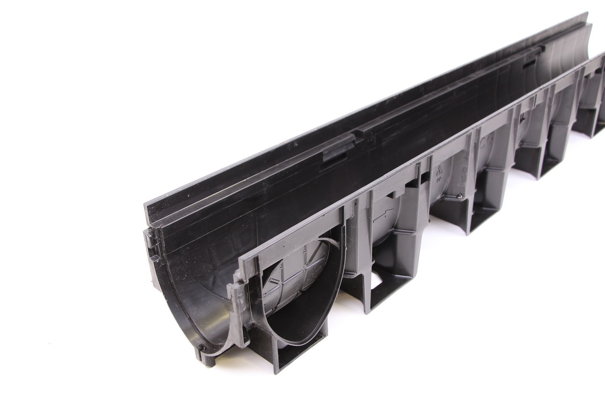 ACO Drain S100K Combi end wall w. cast edge RE TYP10 PE-HD100 m spigot