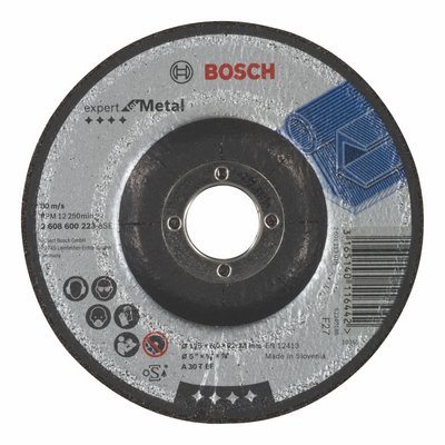 Bosch tarcza szlifierska Expert metal korbka 125x6mm A 30 T BF