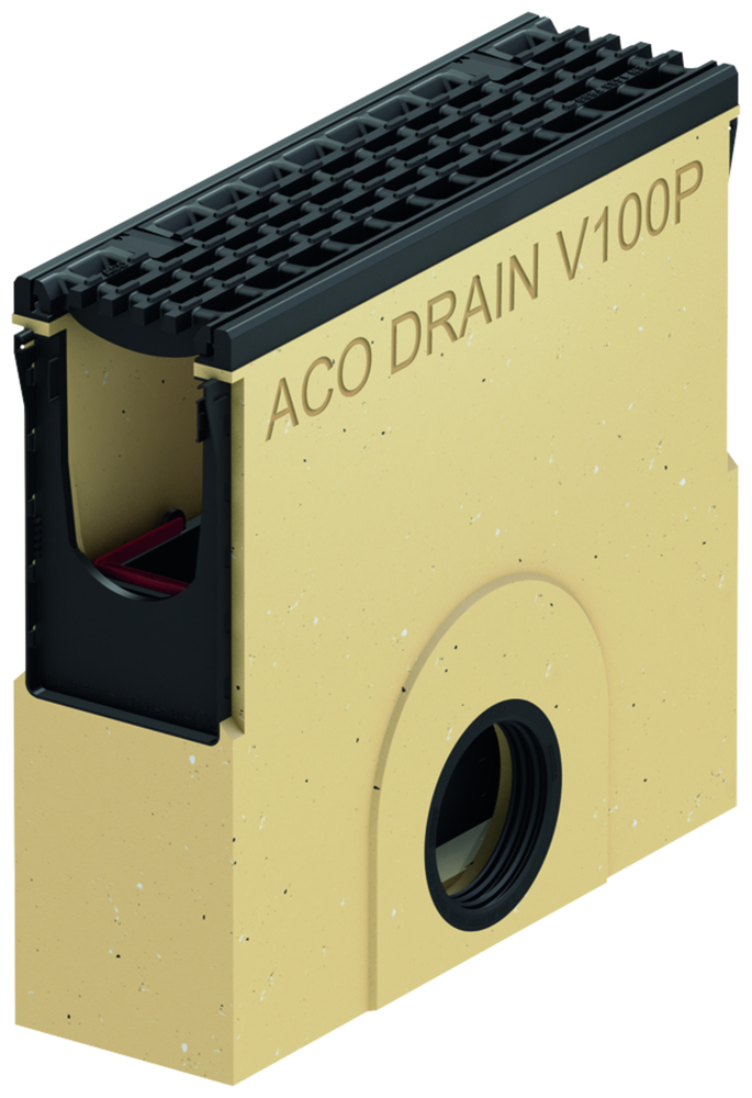 ACO PowerDrain Performance V100P EK short DN110, cast edge KTL