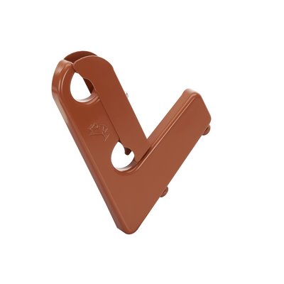 LEH PB Rohrhalter "Click17" für 2 Rohre 1" ziegelrot