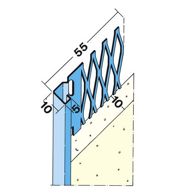 Maisch plaster end profile 10mm 2.6m 01231 260.0 - Inside