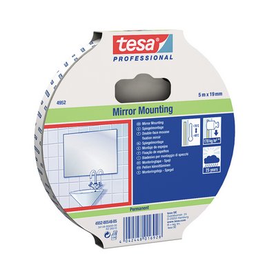 tesafix mirror mounting tape verified 5mx19mm - 4952