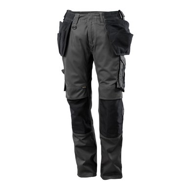 MASCOT® UNIQUE Hose m. Knie- und Hängetaschen dunkelanth./schw. 82C48