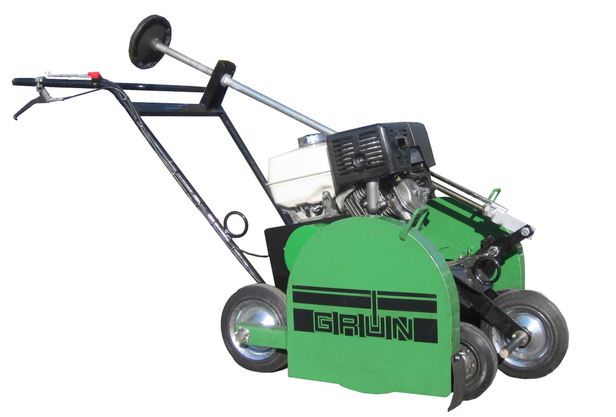 Green roof cutter DS 31 with 2 impact blades and petrol engine