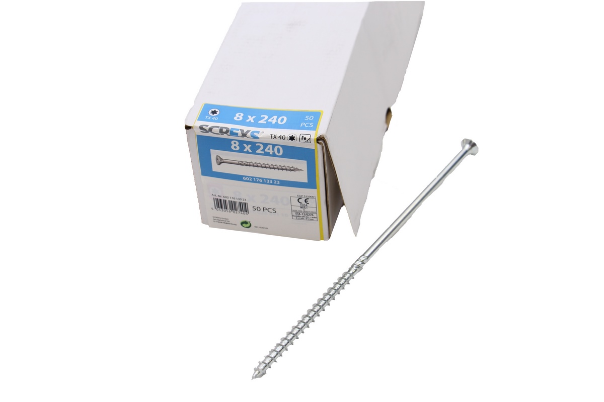 SWG Wood construction screw Vz Tx 40 8.0x240 w. countersunk head countersunk head - 50 pcs.