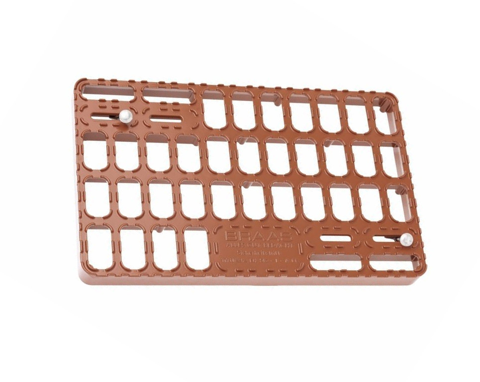 Stopień bezpieczeństwa Braas aluminiowy 41x25 cm powlekany na czerwono