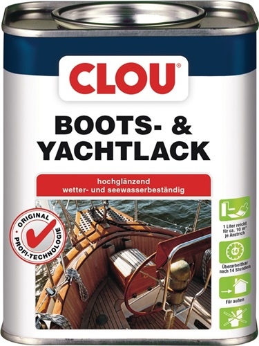 Boat/yacht paint colourless glossy 0.75l can CLOU