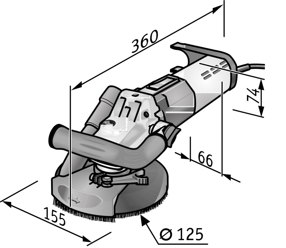 FLEX LD 15-10 125 R + Turbo-Jet II Sanierungsschleifer
