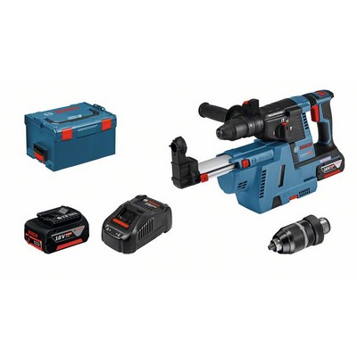 Akumulatorowy młot udarowo-obrotowy Bosch z SDS plus GBH 18V-26 F 2x6,0 Ah w L-BOXX