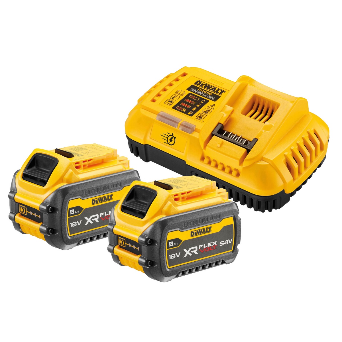 SBD DeWALT 54 Volt / 162 Wh XR FLEXVOLT battery starter set incl. battery + charger