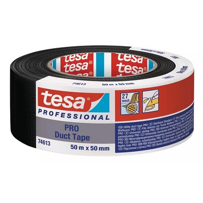 tesa® PRO Duct Tape fabric tape 50mx50mm black - 74613