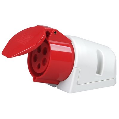 Gniazdo ścienne Kopp CEE 5-pin z pokrywą IP44 32 A 400 V