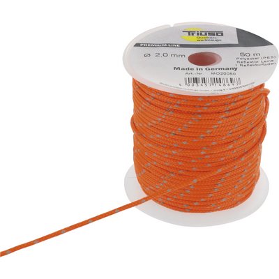 Triuso smycz odblaskowa fluorescencyjna 2mm 50m pomarańczowa