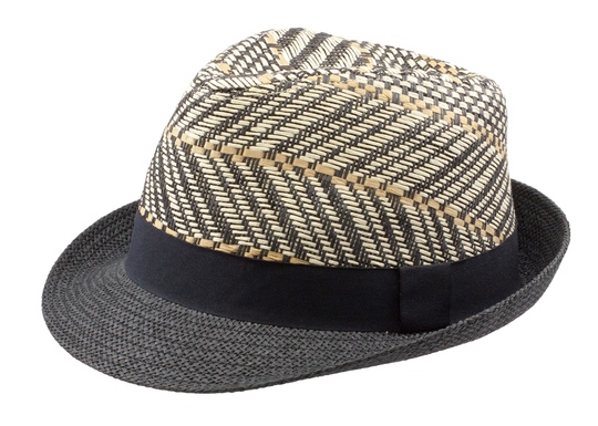 Strohhut Karl schwarz/beige Größe 58
