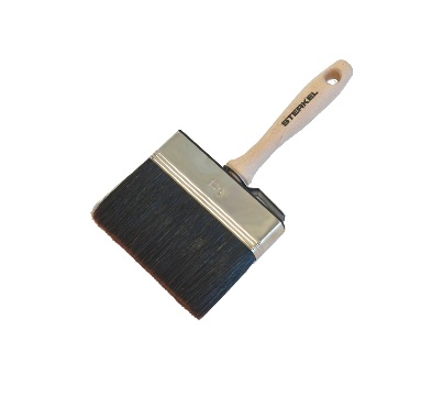 Nespoli professional flat brush black 3x12cm beech wood handle nickel plate