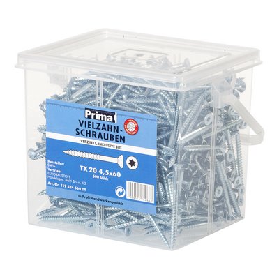 Łyżka wielozębna vz Prima z bitem TX 20 4,5x60mm - 500 sztuk
