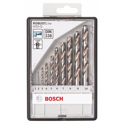 Bosch metal drill bit set HSS-G Robust Line 10 pcs.