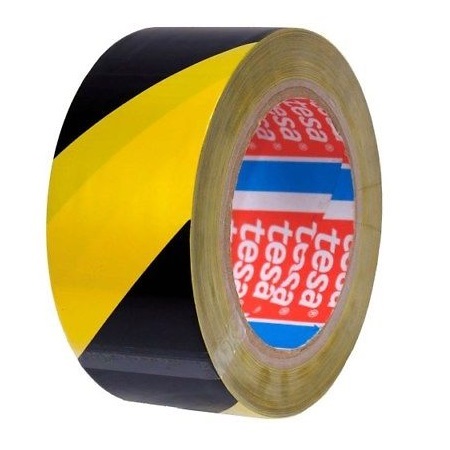 Taśma ostrzegawcza tesa® 33mx50mm żółta/czarna