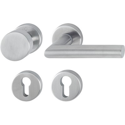 Hoppe Amsterdam escutcheon set PZ version stainless steel