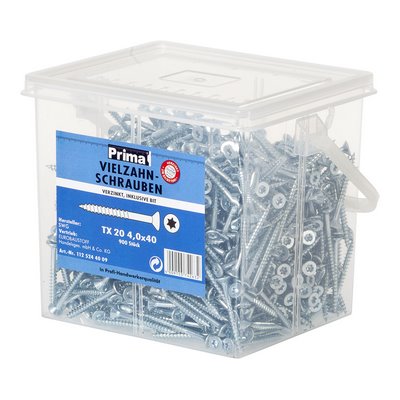 Łyżka wielozębna Prima vz z bitem TX 20 4,0x40mm - 900 sztuk