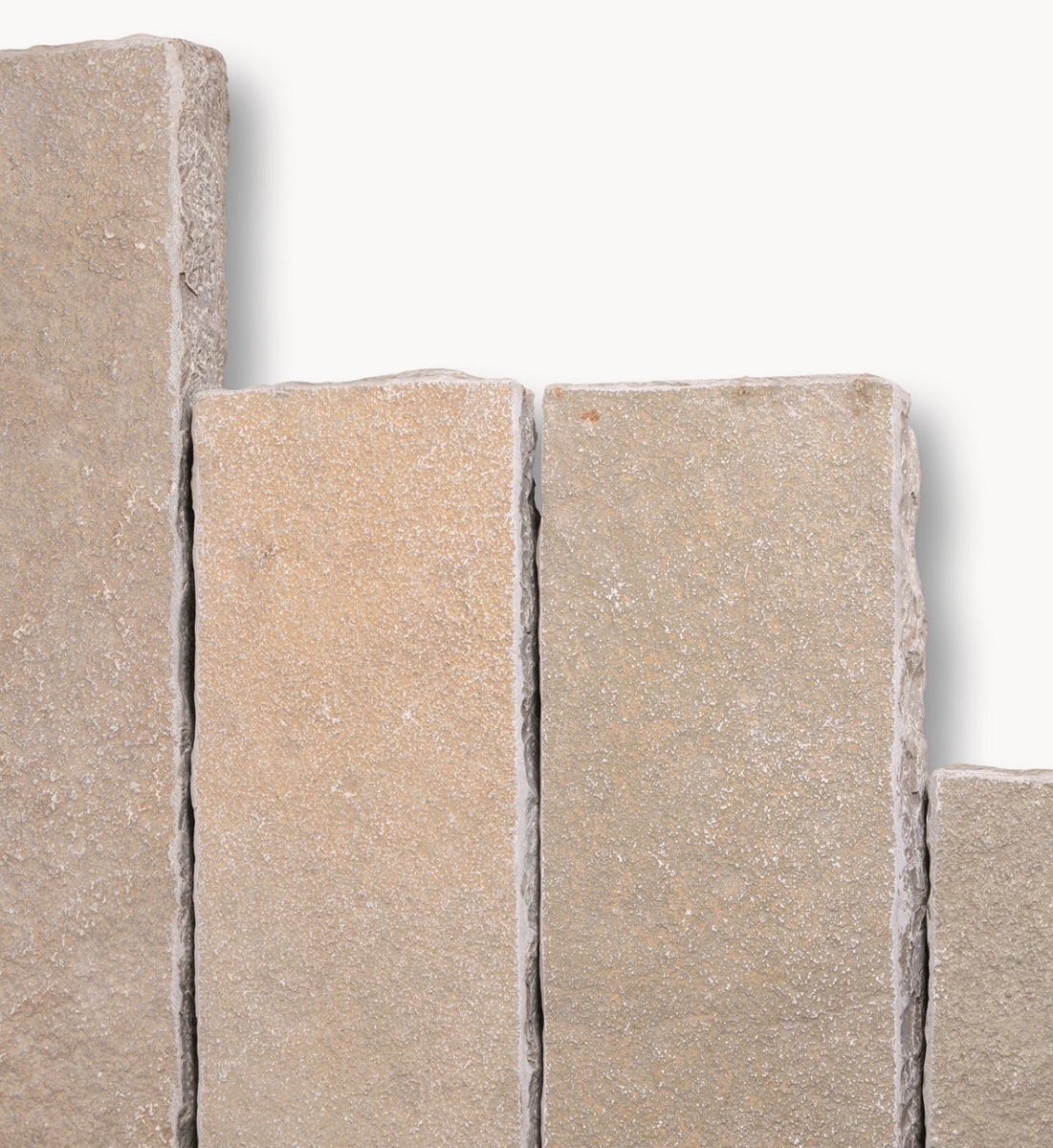 SELTRA palisade MARRAKESCH ochre-beige 7-9x25x100cm limestone India