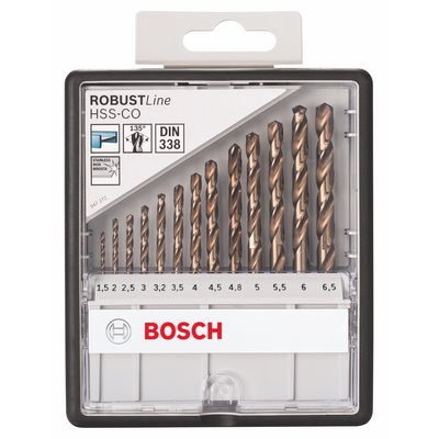 Bosch Metallbohrer-Set HSS-CO Robust Line 13tlg.