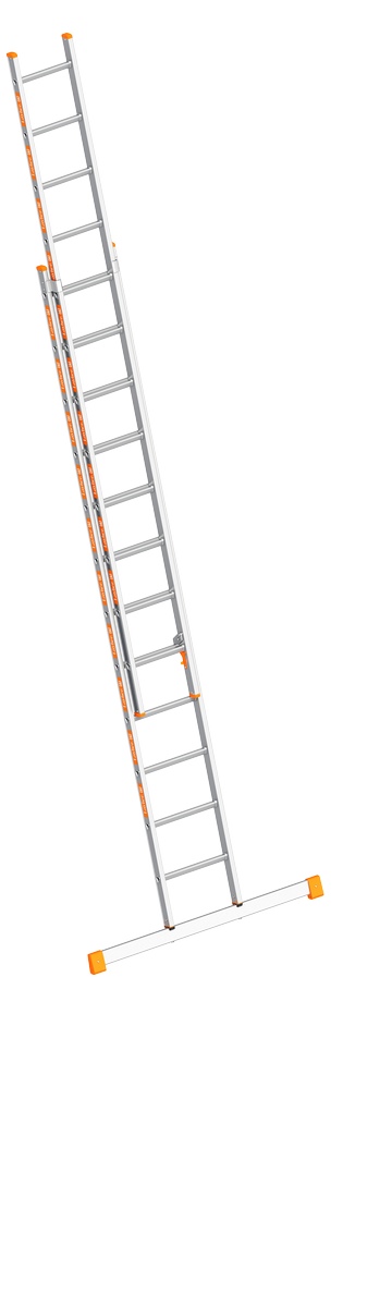 Layher TOPIC 1035 Extension ladder 2x12 rungs w. trav. max. length 5.95m