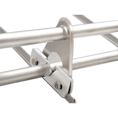 Aluminium extension element for double pipe snow guard