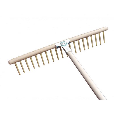 Grabie do siana Lofer 79 cm proste 22 nylonowe zęby z trzonkiem z drewna lipowego 180 cm