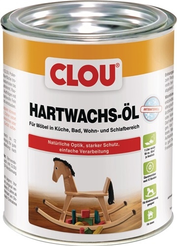 Hard wax oil liquid colourless 750 ml tin CLOU