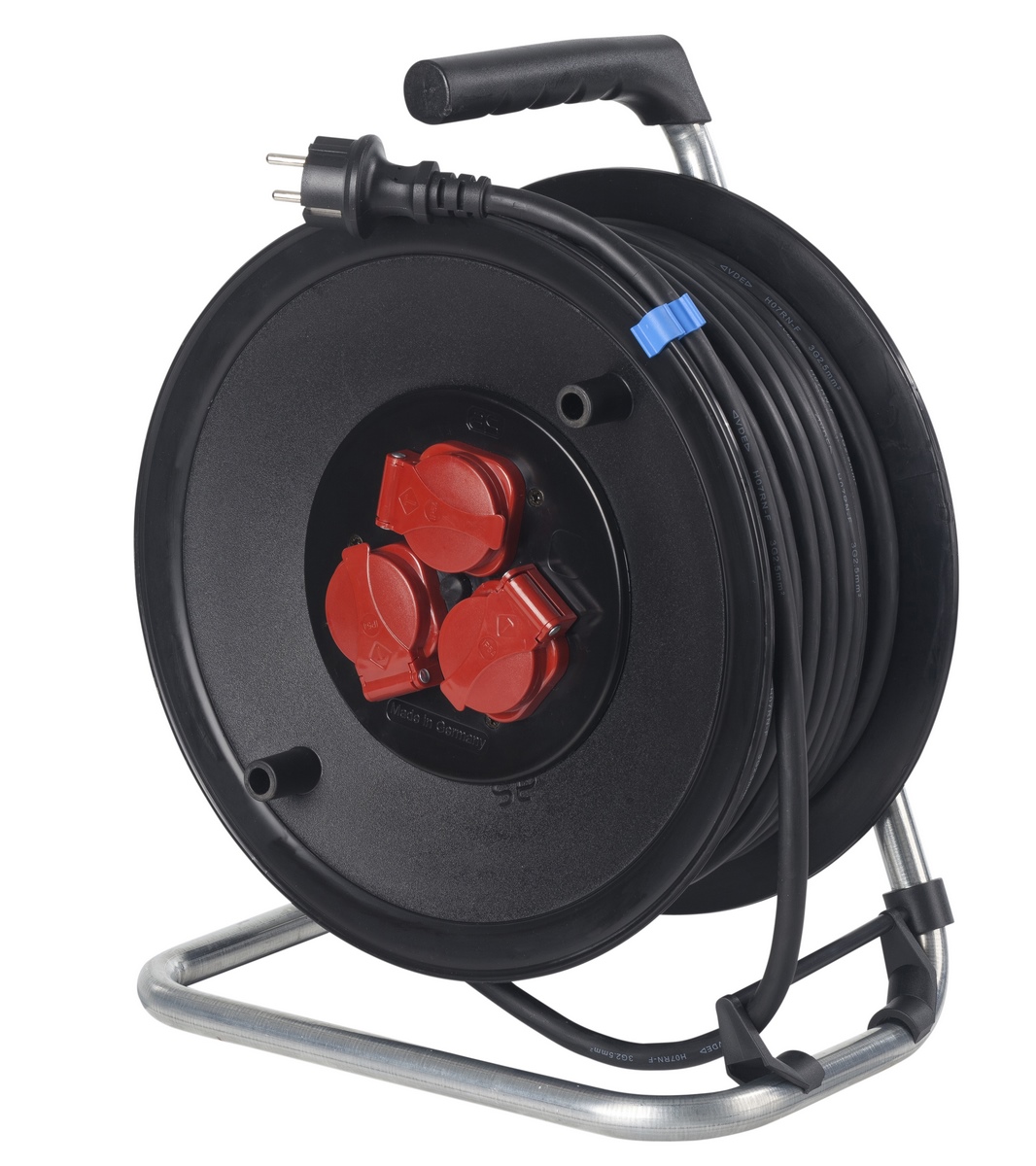 Schwabe plastic cable reel Ø285mm 230V/16A max. 3500W - H05RR-F 3G1.5 50m