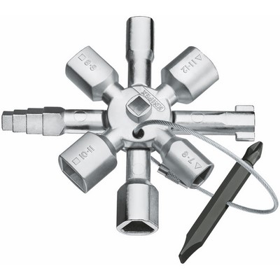 KNIPEX TwinKey® control cabinet key for standard cabinets and locking systems