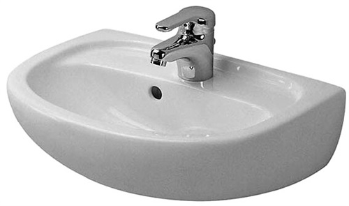 Duravit umywalka spłukiwana ręcznie DURAPLUS biała# COMPACT 365x265mm. wstępnie przycięta z boku