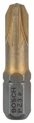 Bosch screwdriver bit MaxGrip 3-pack PZ3 25mm 1/4"" external hexagonal shank