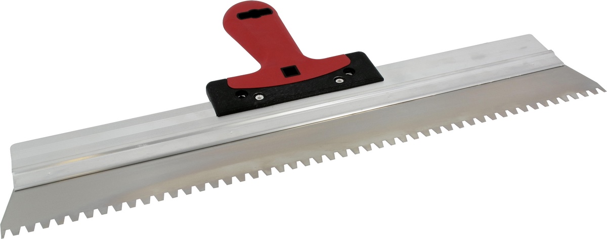 Triuso facade trowel 475mm trapezoidal toothing 5x7mm for drywall construction