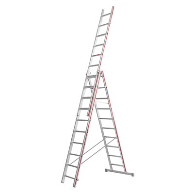 Hymer all-purpose ladder SC40 3x10 rungs 2.91 - 7.11m